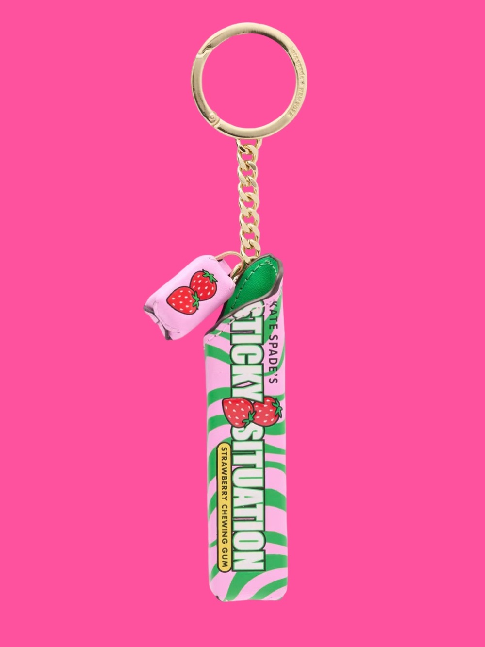 Kate Spade Strawberry Chewing Gum Purse Charm 🍓 - Picture 3 of 5
